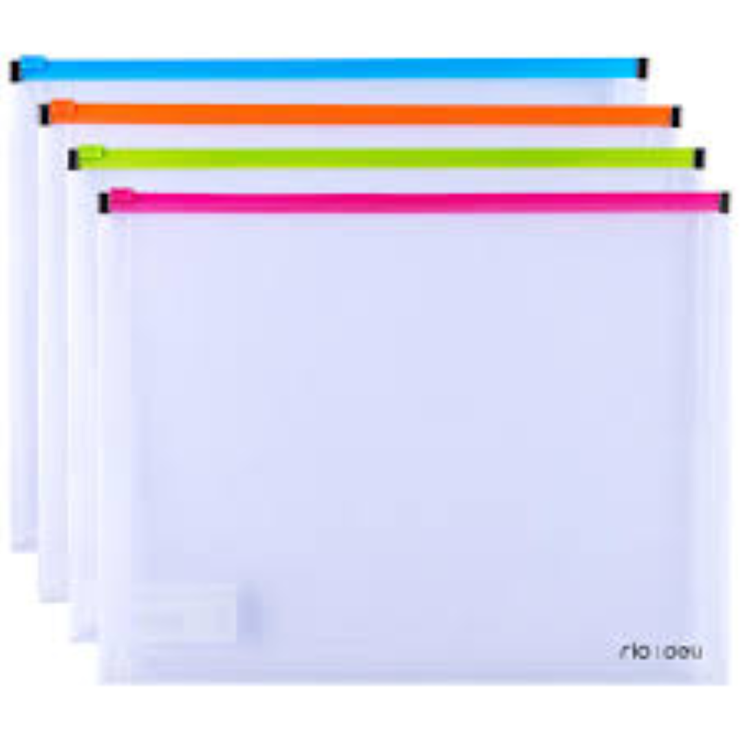 PENTA ZIPPER BAG A4 ASS CLRS